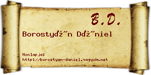 Borostyán Dániel névjegykártya