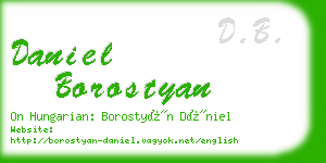 daniel borostyan business card